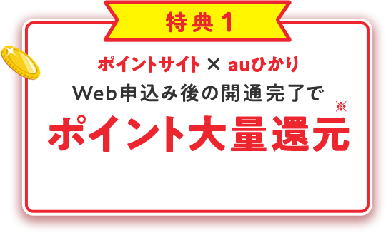 特典1 ポイント大量還元