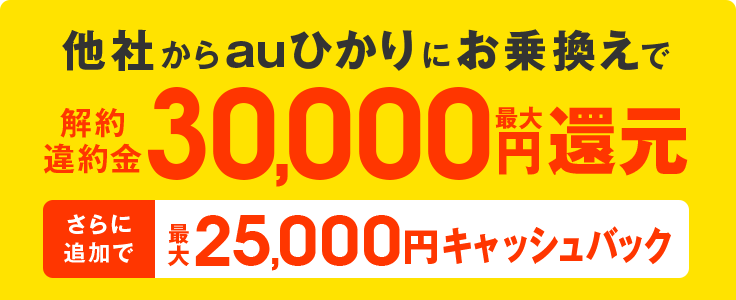 解約違約金最大30,000円還元