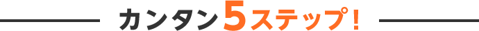 お申し込みからカンタン5ステップ