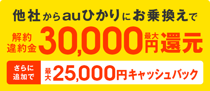 解約違約金最大30,000円還元