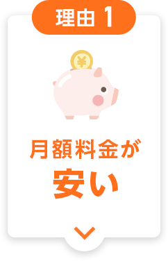 理由1 月額料金が安い